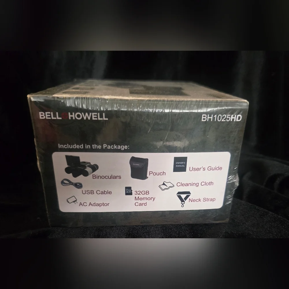 BELL+HOWELL BH1025HD 10X25 BINOCULARS WITH 2.5K HD DIGITAL CAMERA New Sealed Box
